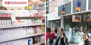 Скільки заробляють у дрогеріях dm і Rossmann у Німеччині у 2025 році. На фото: Натовп людей йде повз дрогерію.